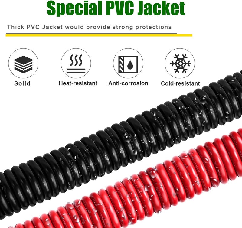 Kimbluth 10 Gauge Battery Cable Copper Wire, 20FT Red+20FT Black 10 AWG Welding Cable Standard USA OFC Wire for Automotive, Battery, Solar, Marine and Generator - Image 3